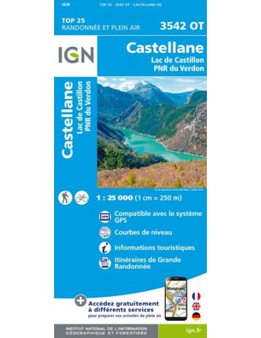 3542OT CASTELLANE LAC DE CASTILLON PNR DU VERDON