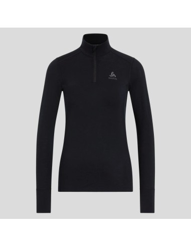 W MERINO 200 BL TOP TURTLE NECK LS HALF ZIP