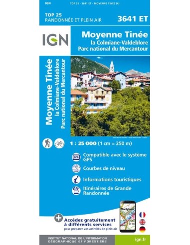 3641ET MOYENNE TINEE COLMIANE- VALDEBLORE PN MERCANTOUR